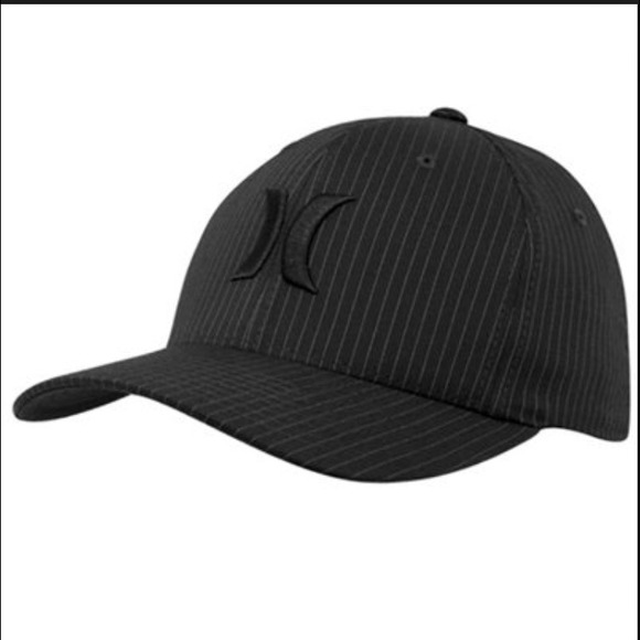 Hurley Outerwear - Hurley Pinner Black Pinstripe Flex Hat