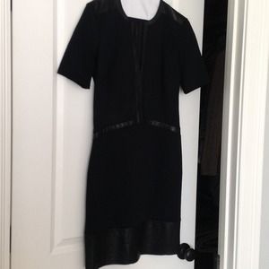 Helmut Lang leather dress