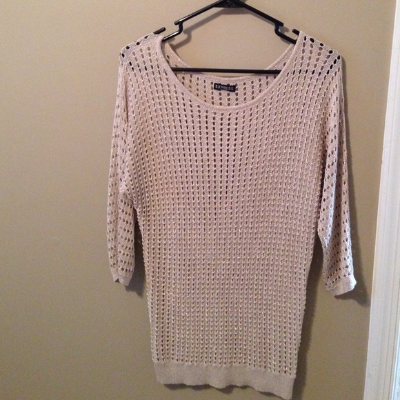 Gold mesh sweater