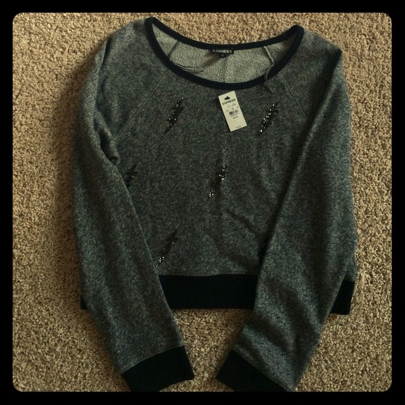cropped lightening bolt sweater