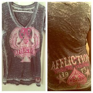 Affliction v neck shirt