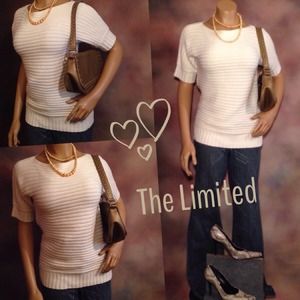 The Limited short sleeve Cream Sweater size small