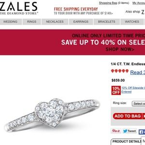 Size 7, 1/4 ct, 14 kt white gold diamond ring