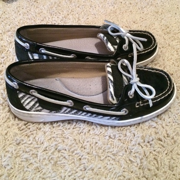 Black Zebra Sperry's