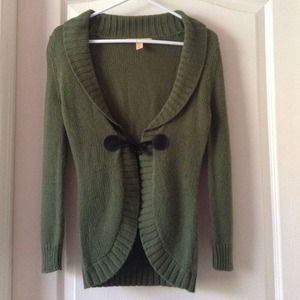 Green cardigan
