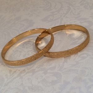 Vintage Monet Set of 2 Bangle Bracelets
