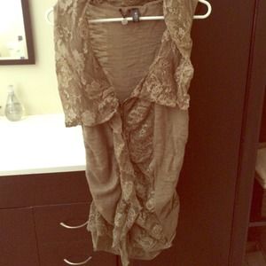 BKE Boutique Ruffle Vest