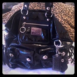 COACH POPPY patent leather Spotlight handbag