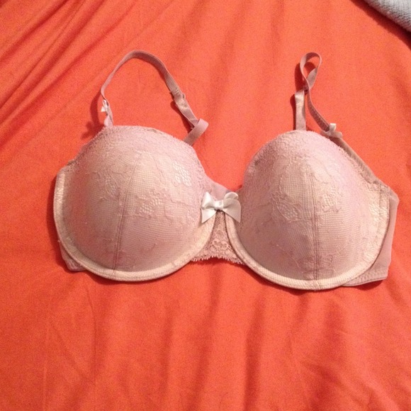 Light pink lace bra