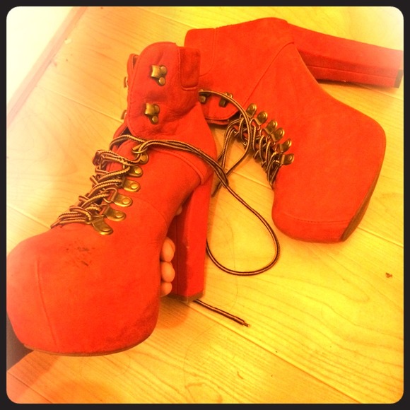 Jeffrey campell red Lita's sz 7.5