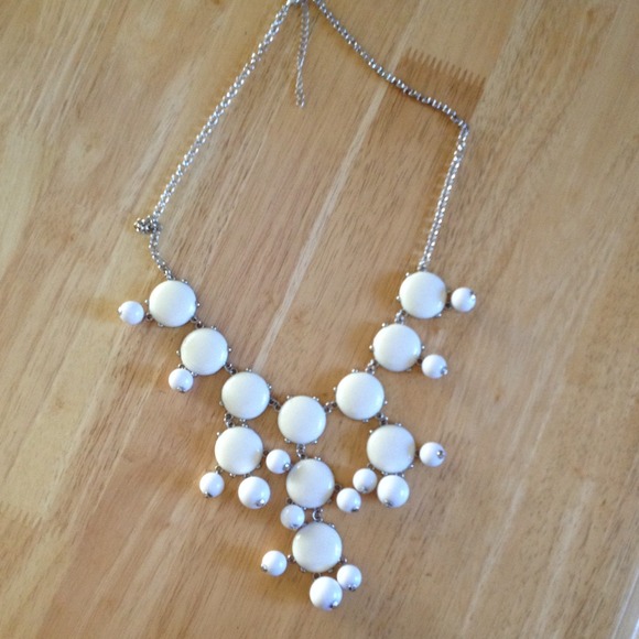 White J.Crew Style Bubble Necklace!