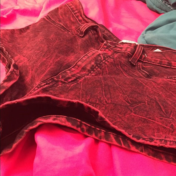 High waist acid washed shorts - Picture 3 of 3