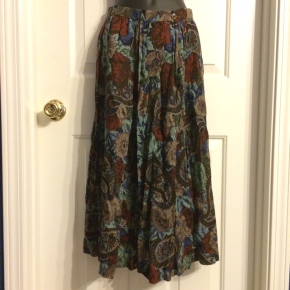 Paisley print Midi skirt