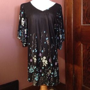 🚫SOLD🚫Free People Dark Blue Floral Dress/Tunic