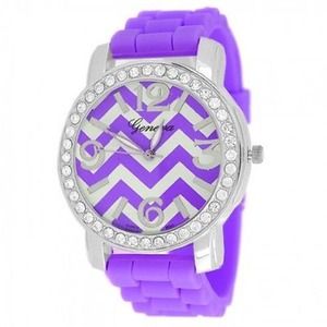 Bling bling purple Geneva women watches