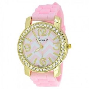 Bling bling pink Geneva women watches