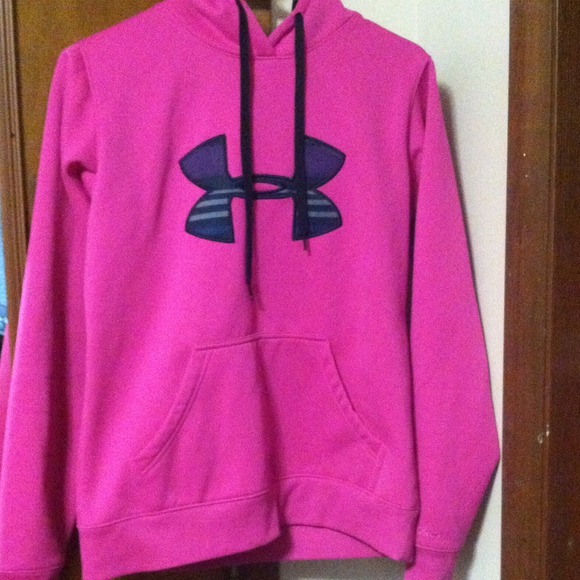 Pink under armour hoodie.