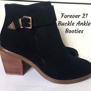 Forever 21 Buckle Ankle Booties
