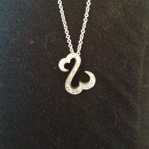 Open hearts diamond necklace