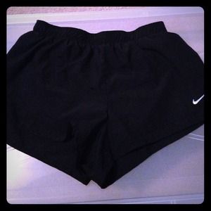 Black running shorts