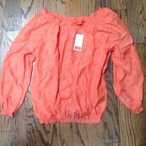 Joe FRESH orange blouse