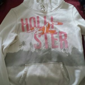 White hollister hoodie