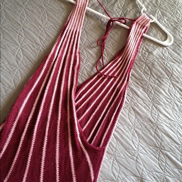 Deep V tank top.