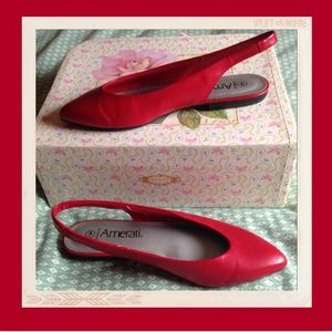 🎉SALE🎉Red Sling-Back Flats size 7.5