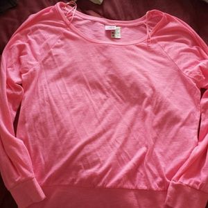 Victorias secret off the shoulder hot pink shirt