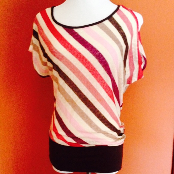Multi color striped top