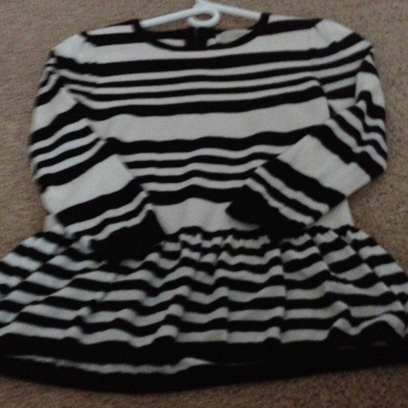 Beautiful black and white peplum top
