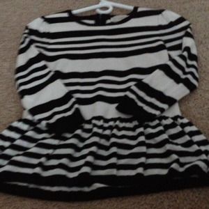 Beautiful black and white peplum top