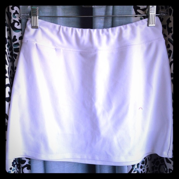White athletic skort