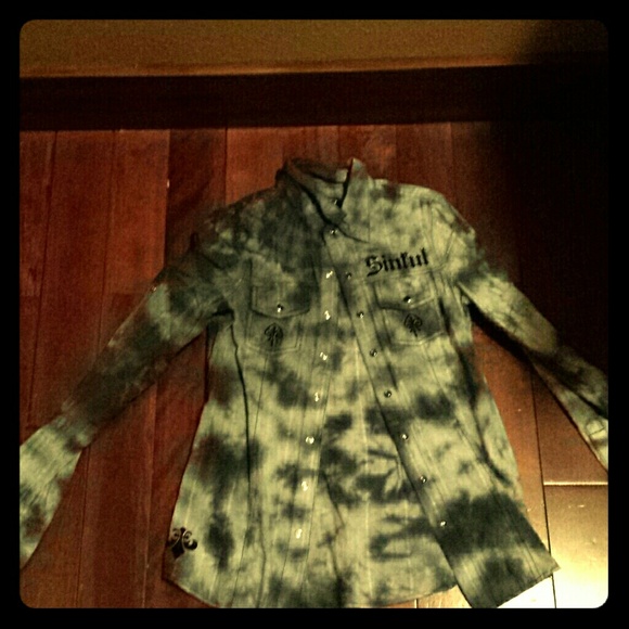 Sinful by affliction woman's button up