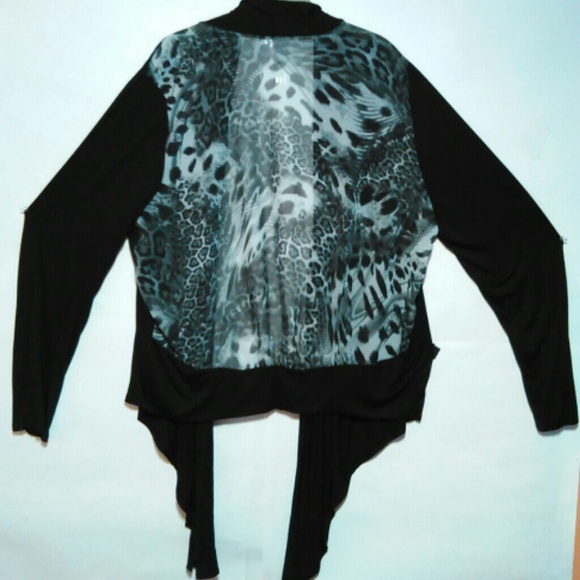 Black and white animal print sweater 3 XL - Picture 2 of 4