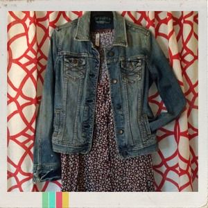 A&F Distressed Jean Jacket