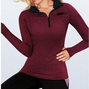 Maroon Victoria's Secret athletic half zip