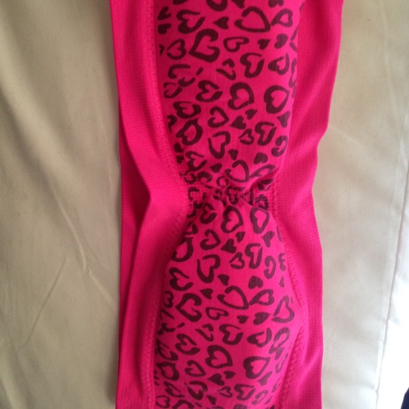 Pink and black padded bandeau