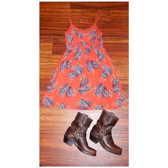 ❌Sold❌❤🌼Red Printed Dress