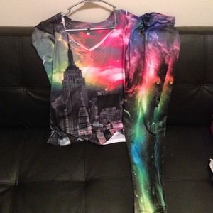 Bright Colored 2 piece nylon set.