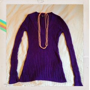 🎉SALE🎉Express Royal Purple Cord Sweater Size M.