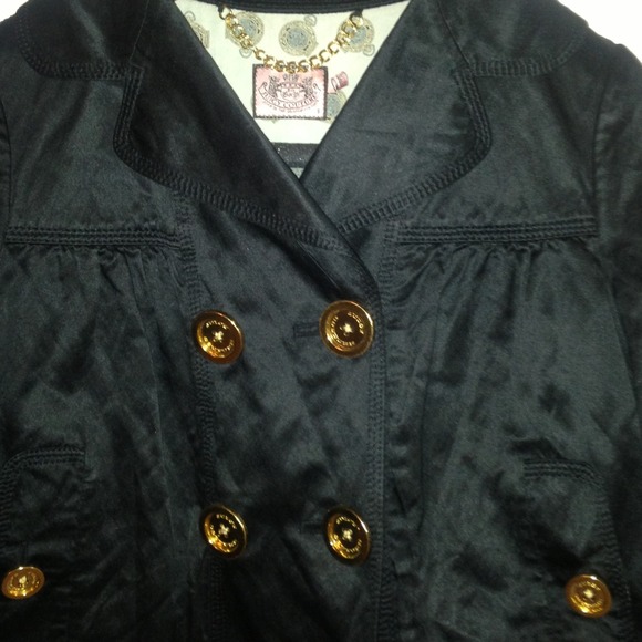 Juicy Couture black short sleeve jacket size S - Picture 2 of 4