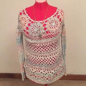 Free People crocheted sweater