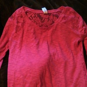 Cute pink long sleeve shirt