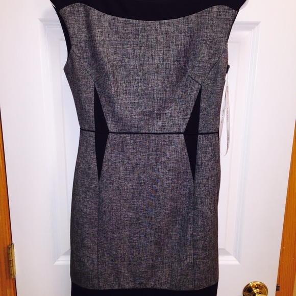 Karen Millen size 4 black and grey dress