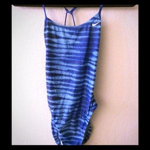 Blue Striped Nike Swimsuit!