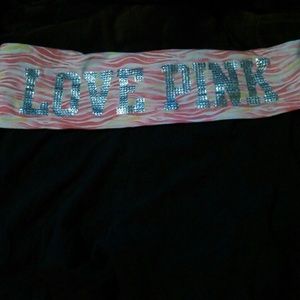 PINK yoga crop pants