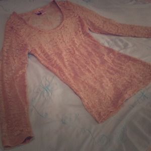 Long sleeve lace shirt "LOVE on a HANGER"