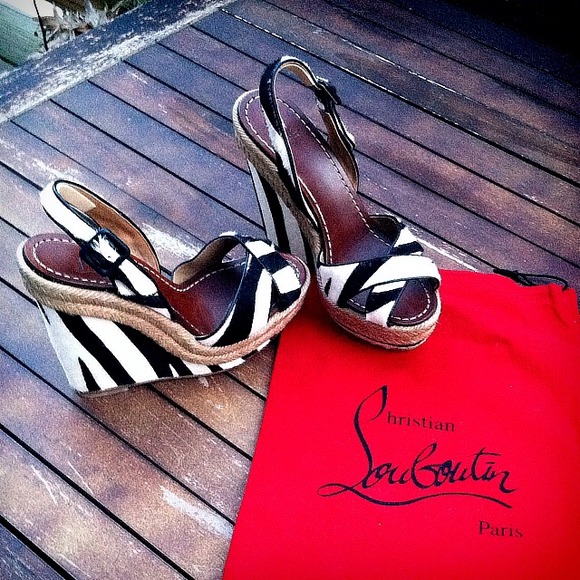 Christian Louboutin Tigresse pony hair wedges - Picture 2 of 4