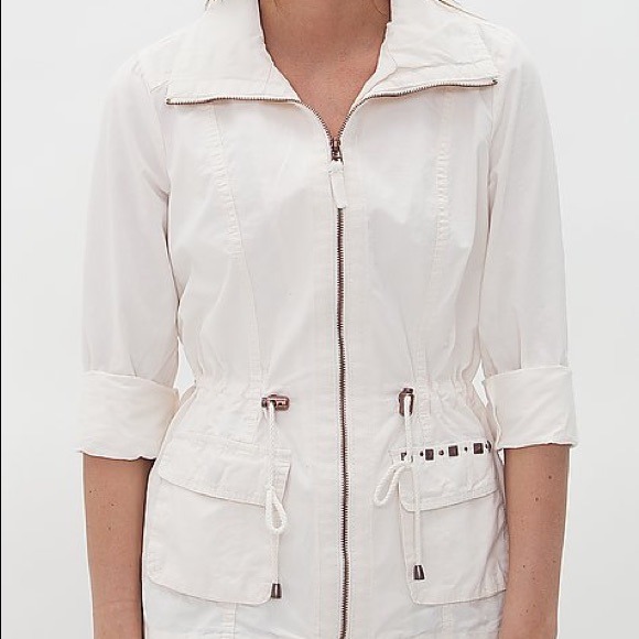 Buckle Jacket w/ Stud Accents & Cinch Waist